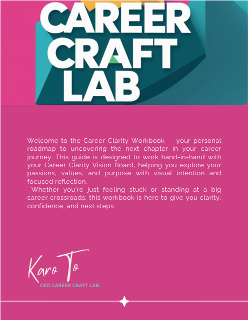Career Clarity Vision Board and Workbook